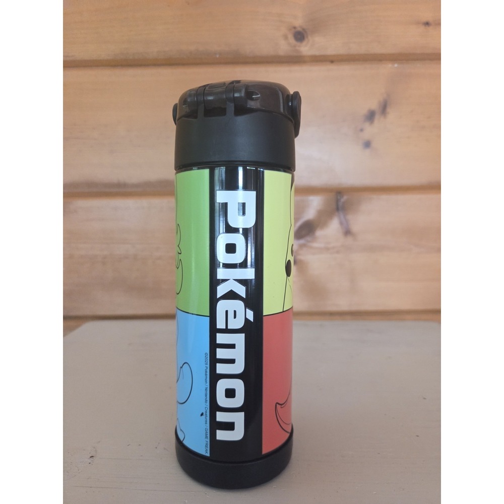 Pokemon Water Bottle Thermos 16 Oz Sprigatoto, Fuecoco, Quaxly Pikachu -Used ZD1